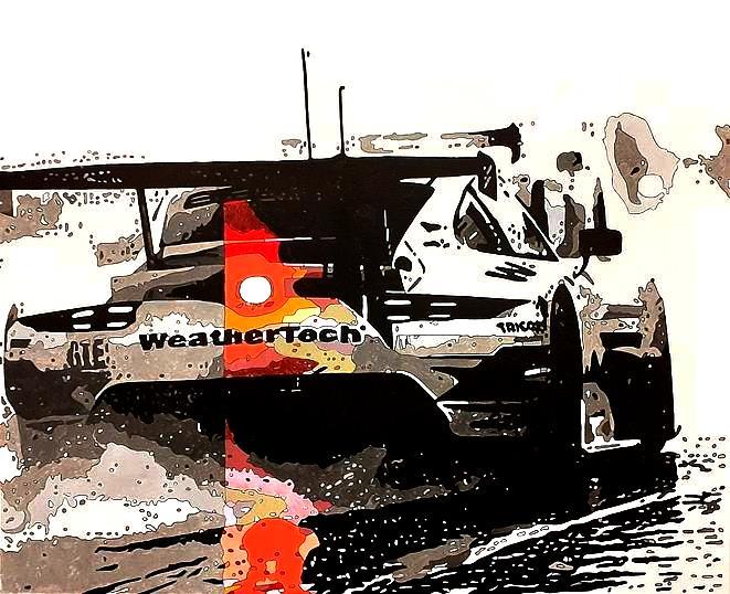 Porsche RSR Sous La Pluie